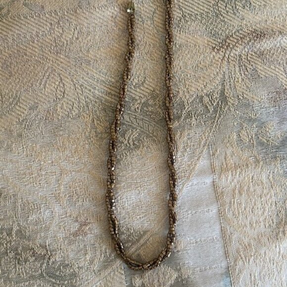 Diane Von Furstenberg DVF 2-Strand Copper Metallic Beaded NECKLACE/CHOKER - Picture 8 of 10